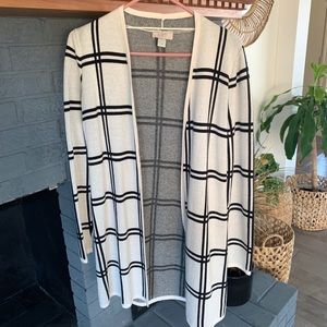 Loft cardigan XS blk&wht